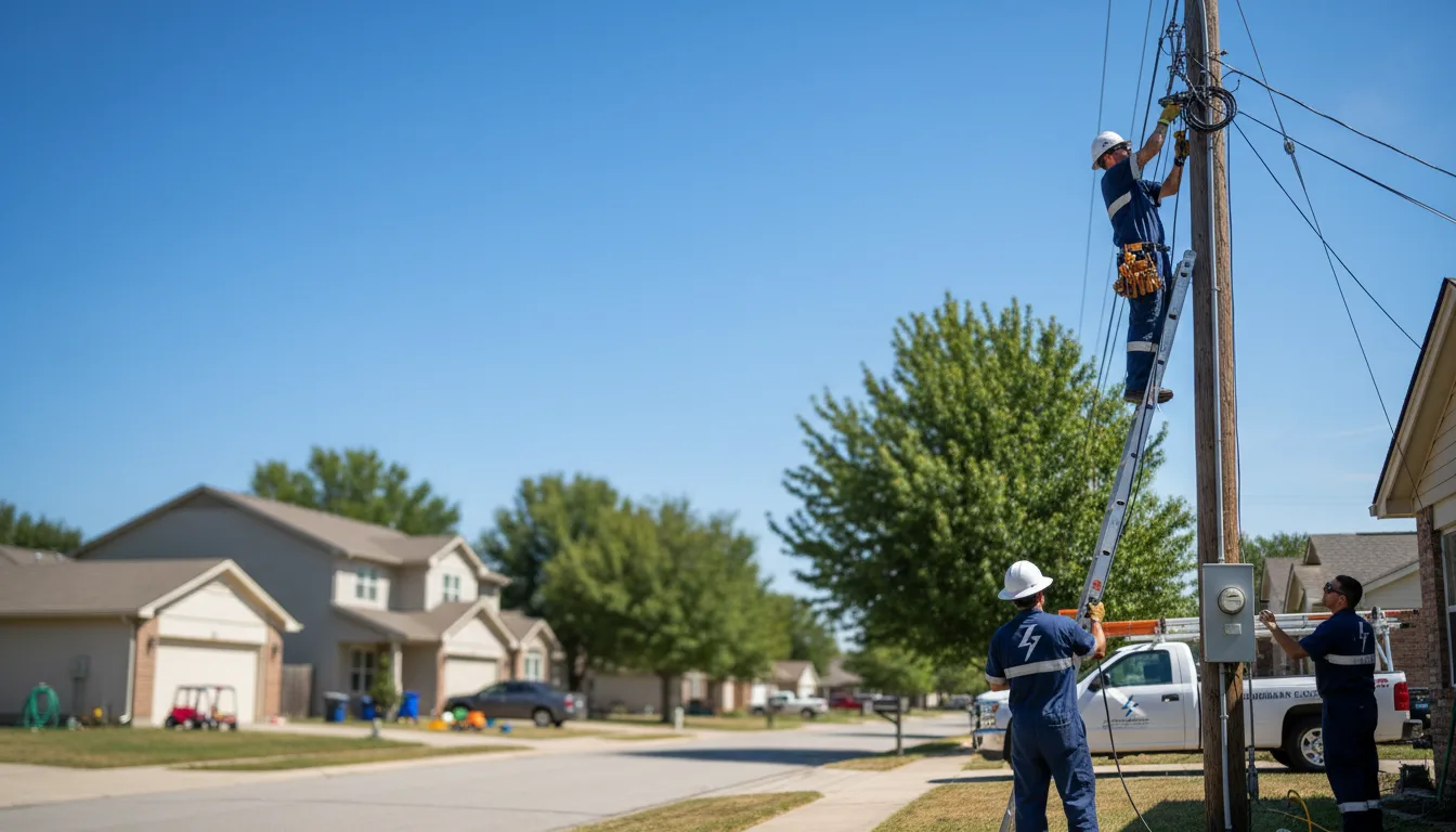 Residential electrician providing installation services in Hancock, WI